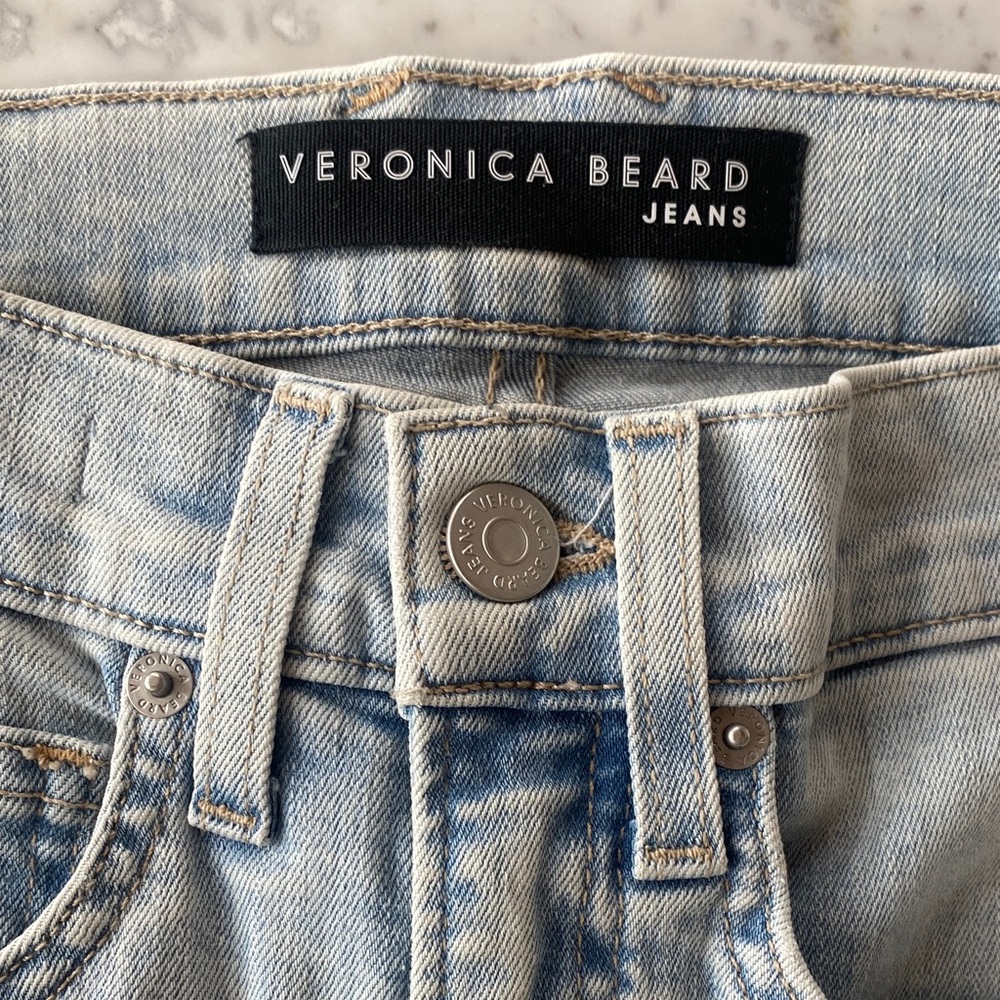 Veronica Beard Light Blue "Carson" Flare Jeans - Picture 5 of 9